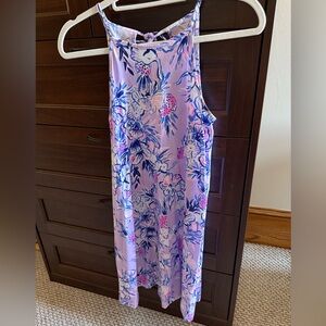 Lilly Pulitzer Floral Sleeveless Dress in Purple, Pink, and Blue